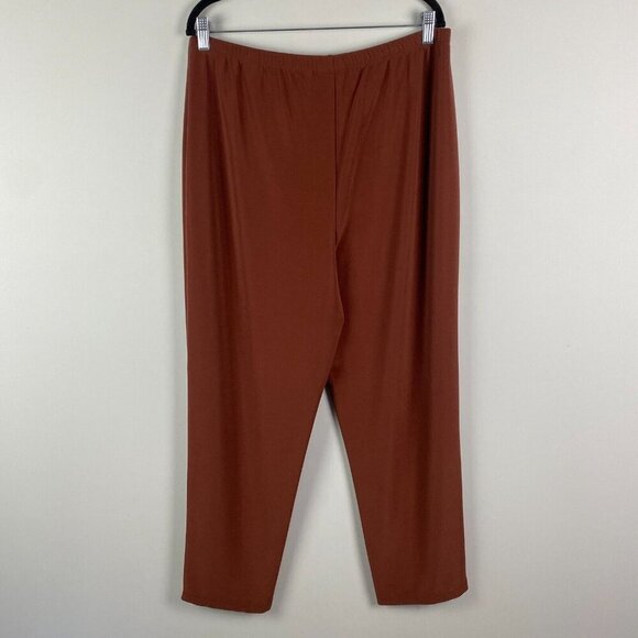 Susan Graver Essentials Lustra Knit Skinny Pants Size XL Petite Rust Pull On - Picture 6 of 9